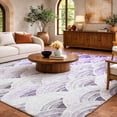thumbnail image 1 of Addison Rugs Dream Shag Premium Machine Washable Transitional Arches Purple Rectangle Rug, 9' x 12', 1 of 8