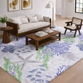 thumbnail image 1 of Addison Rugs Dream Shag Premium Machine Washable Transitional Coral Blue Rectangle Rug, 9' x 12', 1 of 8