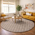 thumbnail image 1 of Addison Rugs Dream Shag Premium Machine Washable Transitional Modern Squares Paprika Round Rug, 8' x 8', 1 of 8