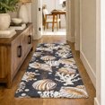 thumbnail image 1 of Addison Rugs Dream Shag Premium Machine Washable Transitional Shells Midnight Runner Rug, 2'3" x 7'6", 1 of 8