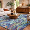 thumbnail image 1 of Addison Rugs Dream Shag Premium Machine Washable Transitional Mosaic Waves Ocean Rectangle Rug, 8' x 10', 1 of 8