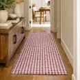 thumbnail image 1 of Addison Rugs Dream Shag Premium Machine Washable Transitional Houndstooth Red Runner Rug, 2'3" x 7'6", 1 of 8