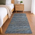 thumbnail image 1 of Addison Rugs Dream Shag Premium Machine Washable Transitional Horizontal Bars Blue Runner Rug, 2'3" x 7'6", 1 of 8