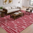 thumbnail image 1 of Addison Rugs Dream Shag Premium Machine Washable Transitional Rope Red Rectangle Rug, 9' x 12', 1 of 8