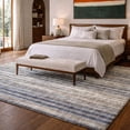 thumbnail image 1 of Addison Rugs Dream Shag Premium Machine Washable Transitional Textured Stripes Earth Rectangle Rug, 9' x 12', 1 of 8