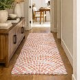 thumbnail image 1 of Addison Rugs Dream Shag Premium Machine Washable Transitional Dot Arches Peach Runner Rug, 2'3" x 7'6", 1 of 8