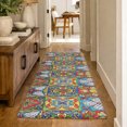 thumbnail image 1 of Addison Rugs Dream Shag Premium Machine Washable Transitional Spanish Tiles Kaleidoscope Runner Rug, 2'3" x 7'6", 1 of 8