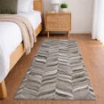 thumbnail image 1 of Addison Rugs Dream Shag Premium Machine Washable Transitional Herringbone Gray Runner Rug, 2'3" x 7'6", 1 of 8