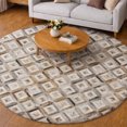 thumbnail image 1 of Addison Rugs Dream Shag Premium Machine Washable Transitional Diamonds Gray Round Rug, 8' x 8', 1 of 8