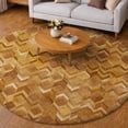 thumbnail image 1 of Addison Rugs Dream Shag Premium Machine Washable Transitional Herringbone Brown Round Rug, 8' x 8', 1 of 8