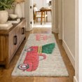 thumbnail image 1 of Addison Rugs Dream Shag Premium Machine Washable Transitional Truck & Tree Red Runner Rug, 2'3" x 7'6", 1 of 8