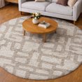 thumbnail image 1 of Addison Rugs Dream Shag Premium Machine Washable Transitional Contemporary Tan Round Rug, 8' x 8', 1 of 8