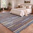 thumbnail image 1 of Addison Rugs Dream Shag Premium Machine Washable Transitional Stripes, Bars, Horizontal Lines Landscape Rectangle Rug, 8' x 10', 1 of 8