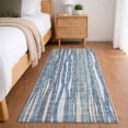 thumbnail image 1 of Addison Rugs Dream Shag Premium Machine Washable Transitional Textured Stripes Blue Runner Rug, 2'3" x 7'6", 1 of 8