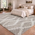 thumbnail image 1 of Addison Rugs Dream Shag Premium Machine Washable Transitional Tribal, Diamond Tan Rectangle Rug, 5' x 7'6", 1 of 8