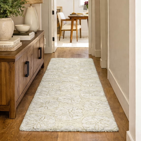 Addison Rugs Dream Shag Premium Machine Washable Transitional Sand Dollar Sand Runner Rug, 2'3" x 7'6"