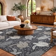 thumbnail image 1 of Addison Rugs Dream Shag Premium Machine Washable Transitional Turtles Midnight Rectangle Rug, 9' x 12', 1 of 8
