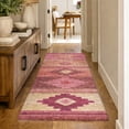 thumbnail image 1 of Addison Rugs Dream Shag Premium Machine Washable Transitional Aztec Pink Runner Rug, 2'3" x 7'6", 1 of 8