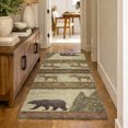 thumbnail image 1 of Addison Rugs Dream Shag Premium Machine Washable Transitional Bear/moose Cutouts Brown Runner Rug, 2'3" x 7'6", 1 of 8