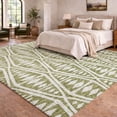 thumbnail image 1 of Addison Rugs Dream Shag Premium Machine Washable Transitional Tribal, Boho Olive Rectangle Rug, 5' x 7'6", 1 of 8