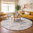 thumbnail image 1 of Addison Rugs Dream Shag Premium Machine Washable Transitional Shells Peach Round Rug, 8' x 8', 1 of 8