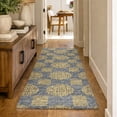 thumbnail image 1 of Addison Rugs Dream Shag Premium Machine Washable Transitional Geo, Circles Gilded Runner Rug, 2'3" x 7'6", 1 of 8
