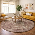 thumbnail image 1 of Addison Rugs Dream Shag Premium Machine Washable Transitional Medallion Canyon Round Rug, 8' x 8', 1 of 8