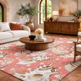 thumbnail image 1 of Addison Rugs Dream Shag Premium Machine Washable Transitional Shells Peach Rectangle Rug, 3' x 5', 1 of 8