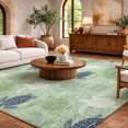 thumbnail image 1 of Addison Rugs Dream Shag Premium Machine Washable Transitional Turtles Green Rectangle Rug, 5' x 7'6", 1 of 8