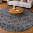 thumbnail image 1 of Addison Rugs Dream Shag Premium Machine Washable Transitional Cultural, Diamond Gray Round Rug, 8' x 8', 1 of 8