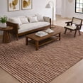 thumbnail image 1 of Addison Rugs Dream Shag Premium Machine Washable Transitional Stripes Paprika Rectangle Rug, 3' x 5', 1 of 8