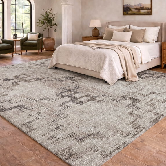 Addison Rugs Dream Shag Premium Machine Washable Transitional Tribal Mocha Rectangle Rug, 3' x 5'
