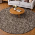 thumbnail image 1 of Addison Rugs Dream Shag Premium Machine Washable Transitional Squares Brown Round Rug, 8' x 8', 1 of 8