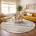 thumbnail image 1 of Addison Rugs Dream Shag Premium Machine Washable Transitional Tribal, Diamond Purple Round Rug, 8' x 8', 1 of 8
