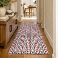 thumbnail image 1 of Addison Rugs Dream Shag Premium Machine Washable Transitional Modern Squares Red Runner Rug, 2'3" x 7'6", 1 of 8