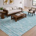 thumbnail image 1 of Addison Rugs Dream Shag Premium Machine Washable Transitional Rope Lagoon Rectangle Rug, 3' x 5', 1 of 8