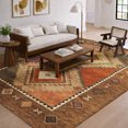 thumbnail image 1 of Addison Rugs Dream Shag Premium Machine Washable Transitional Aztec Brown Rectangle Rug, 8' x 10', 1 of 8
