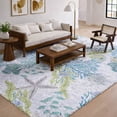 thumbnail image 1 of Addison Rugs Dream Shag Premium Machine Washable Transitional Coral Aqua Rectangle Rug, 8' x 10', 1 of 8