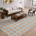 thumbnail image 1 of Addison Rugs Dream Shag Premium Machine Washable Transitional Modern Squares Orange Rectangle Rug, 10' x 14', 1 of 8