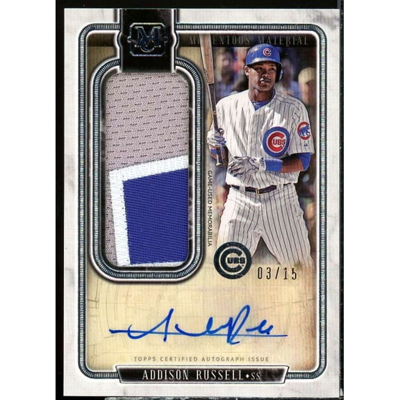 Addison Russell 2018 Museum Momentous Material Jumbo Patch Autographs #JPAARU