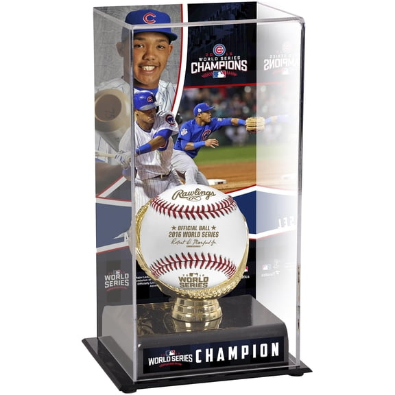 Addison Russell Chicago Cubs 2016 MLB World Series Champions Gold Glove Display Case with Image