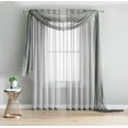 thumbnail image 1 of Addison Sheer Voile Window Curtain Solid Panels - Set of 2, 1 of 1