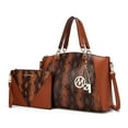thumbnail image 1 of Addison Snake Embossed Vegan Leather Womens Tote Bag with matching Wristlet - 2 pieces by Mia K, 1 of 7
