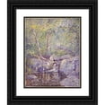 thumbnail image 1 of Addison Thomas Millar 12x14 Black Ornate Wood Framed Double Matted Museum Art Print Titled: The Waterfall (1910), 1 of 5