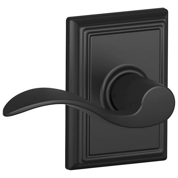 Addison Trim with Accent Hall and Closet Lever, Matte Black (F10 ACC 622 ADD)