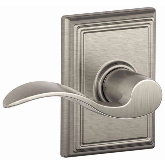Addison Trim with Accent Hall and Closet Lever, Satin Nickel (F10 ACC 619 ADD)