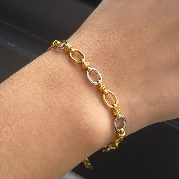 Addison Two Tone Gold Bracelet