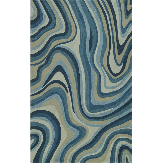 Addison Zenith Classic Abstract Blue Area Rug
