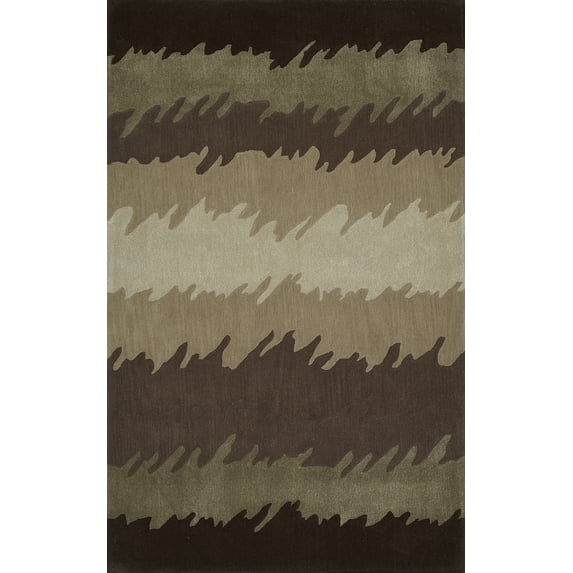 Addison Zenith Modern Stripe Brown Area Rug