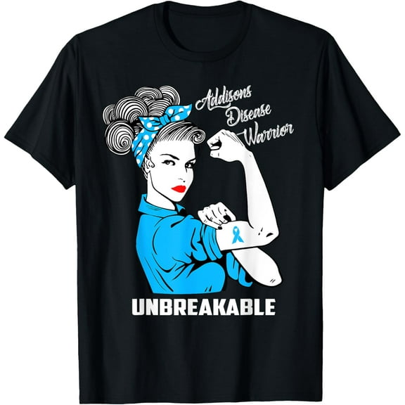 Addisons Disease Warrior Unbreakable T-Shirt Awareness Gift mens t shirt，black，women，funny，misfits，men，journey
